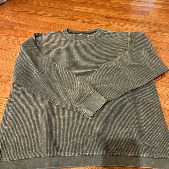 Royce Brand Tops - Casual Corduroy Crewneck Top - Dark gray